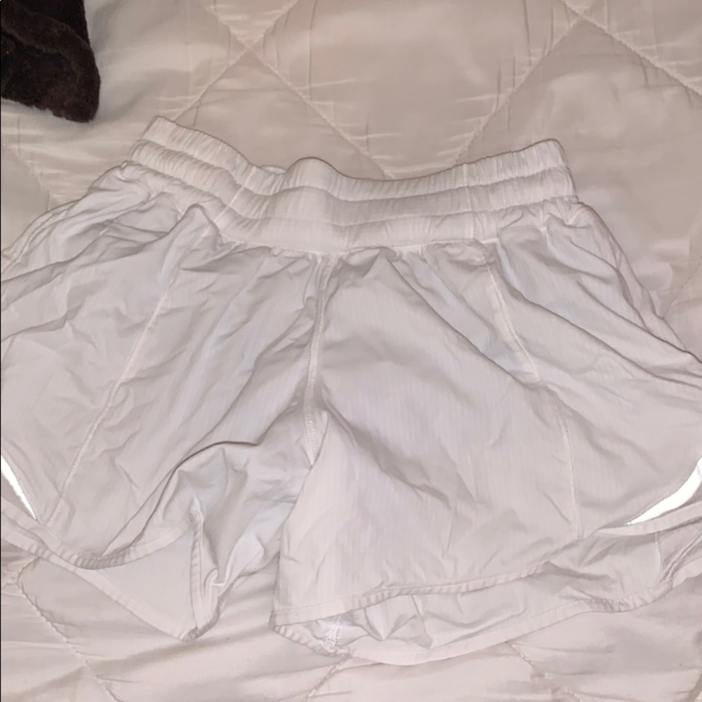 white lulu lemon shorts